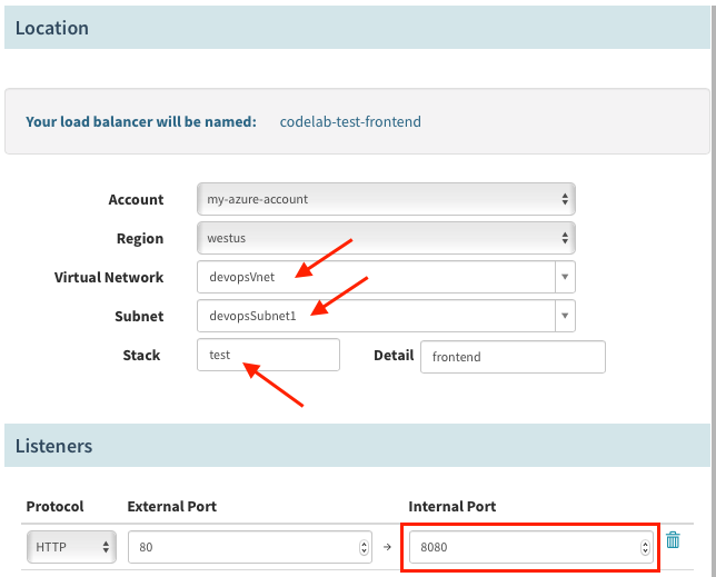 Create test load balancer