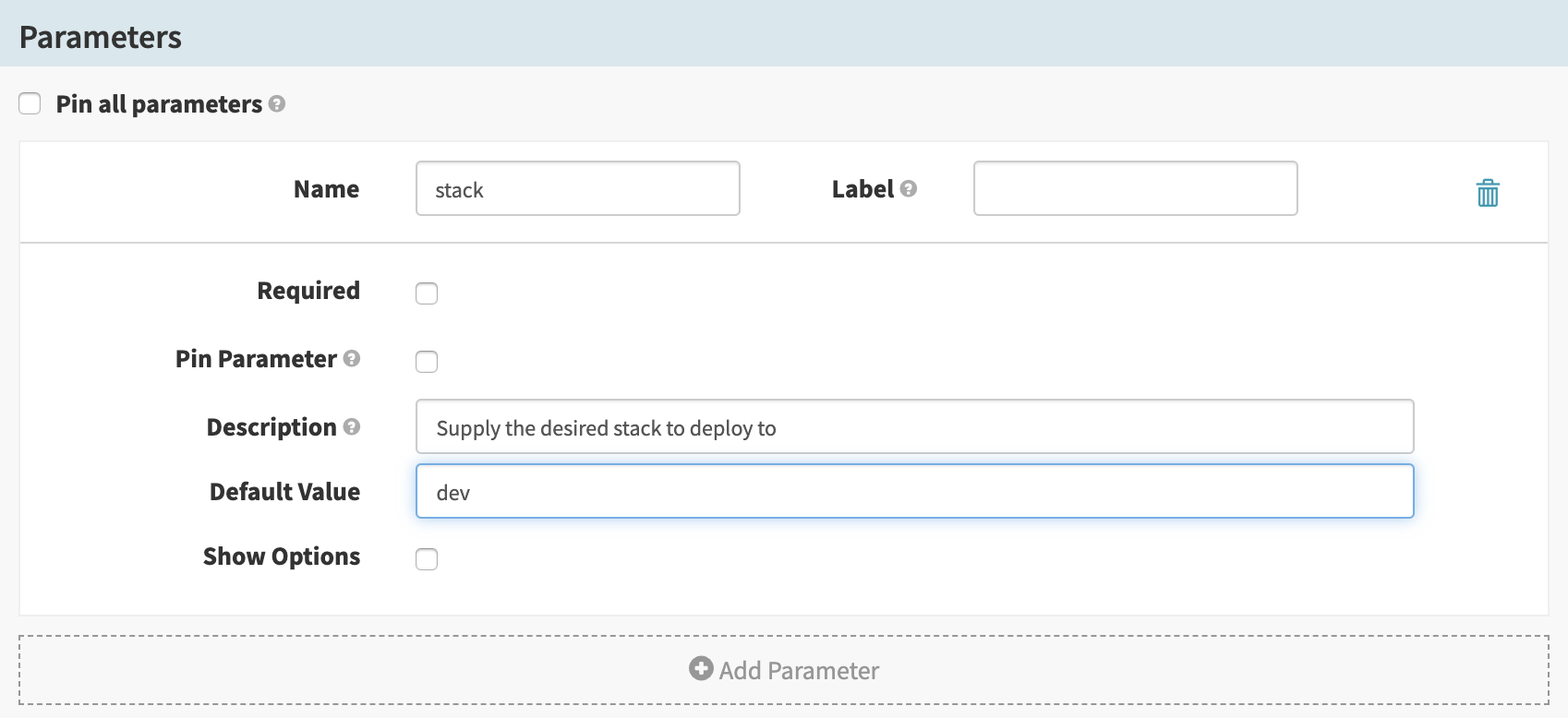 For more information on how to use pipeline parameters, see the pipeline expressions guide.